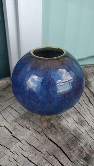 A Chinese Porcelain Blue Flambe Brush Water Pot Bowl Vase.