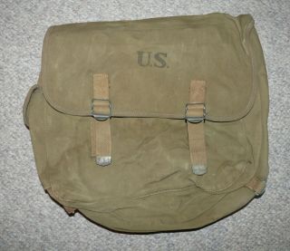 Ww2 Us Army M - 1936 Khaki Canvas Field Musette Bag 1940 Dated