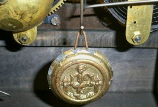 Vintage SETH THOMAS Adamantine Mantle Clock / Faux Marble/ 89C Movement /Antique 10