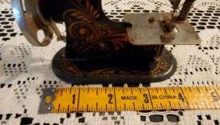 Child ' s Antique Hand Crank Pressed Steel Sewing Machine Germany Vintage 11