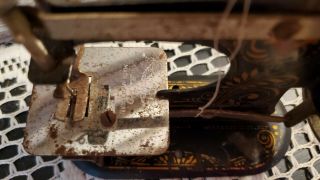 Child ' s Antique Hand Crank Pressed Steel Sewing Machine Germany Vintage 8