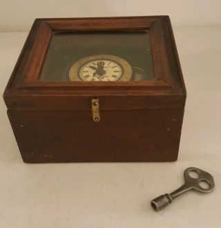 Antique 1905 Wood Cased Mechanical Timer Clock - J.  M.  Anderson Mfg.  Co. 10