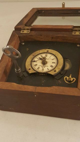 Antique 1905 Wood Cased Mechanical Timer Clock - J.  M.  Anderson Mfg.  Co. 3