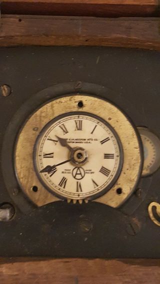 Antique 1905 Wood Cased Mechanical Timer Clock - J.  M.  Anderson Mfg.  Co. 7