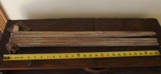 Antique wood Clothes Drying Rack Wall Mount Quilt Linen Display Rack 5 Arm OLD 4