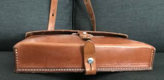Vintage Leather Swiss Army Map Bag (1970s) 3
