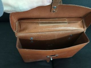 Vintage Leather Swiss Army Map Bag (1970s) 6