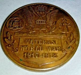 WWI 1919 Veteran Medal Token 32nd Division Mothers HEROISM & SACRIFICE 7