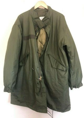 Us Army Extreme Cold Weather Fishtail Parka Shell With Liner Military Sz Large