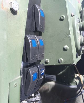 LIGHTED ROCKER SWITCH PANEL - 5 GANG - CHOICE OF SWITCHES - M998 MILITARY HUMVEE 2