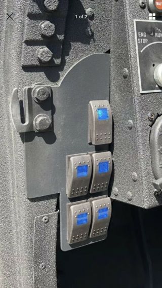 LIGHTED ROCKER SWITCH PANEL - 5 GANG - CHOICE OF SWITCHES - M998 MILITARY HUMVEE 7