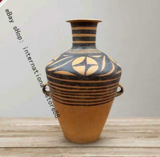 10.  4 " Rare Old China Dadiwan Yangshao Culture Pottery Dynasty Palace Bottle Jar