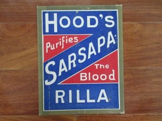 1910 HOOD ' S Sarsaparilla Purifies the Blood Medicinal Soda Colorful Advertising 3