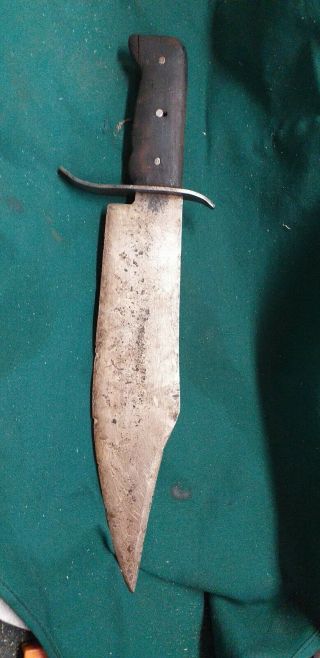 Large Antique Civil War Period Confederate Bowie Knife 20 In Overall 1 In Blade