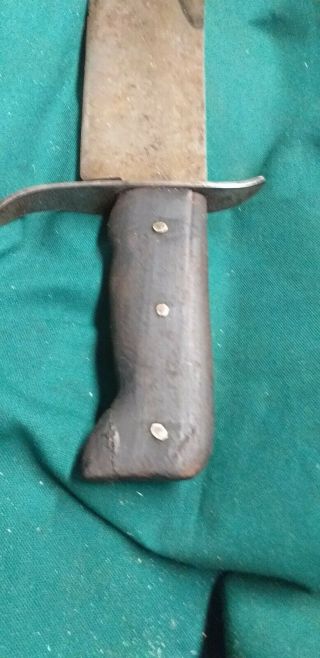 Large Antique Civil War Period Confederate Bowie Knife 20 in Overall 1 In Blade 5