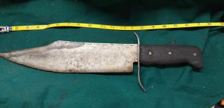 Large Antique Civil War Period Confederate Bowie Knife 20 in Overall 1 In Blade 7