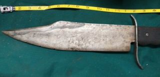 Large Antique Civil War Period Confederate Bowie Knife 20 in Overall 1 In Blade 8