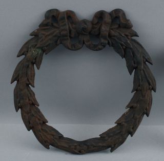 Pair Antique Cast Iron,  Bow & Wreath,  Architectural Fragments,  NR 3