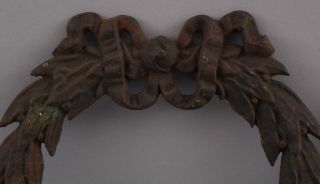 Pair Antique Cast Iron,  Bow & Wreath,  Architectural Fragments,  NR 4