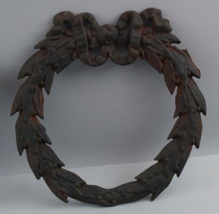 Pair Antique Cast Iron,  Bow & Wreath,  Architectural Fragments,  NR 6