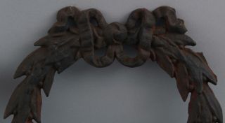 Pair Antique Cast Iron,  Bow & Wreath,  Architectural Fragments,  NR 7