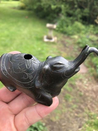CHINESE 19TH CENTURY QING DYNASTY BRONZE ELEPHANT WATER DROPPER SCHOLARS ITEM 2
