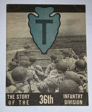 Vintage Us Army Wwii The Story Of The 36th Infantry Division Booklet Exc
