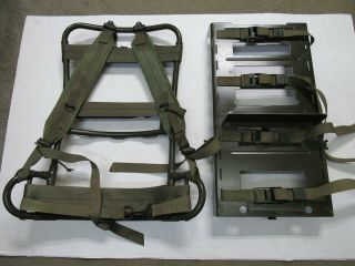 Vietnam Era Us Lightweight Rucksack Frame P68 W/ Metal Radio Packboard Prc 25 77