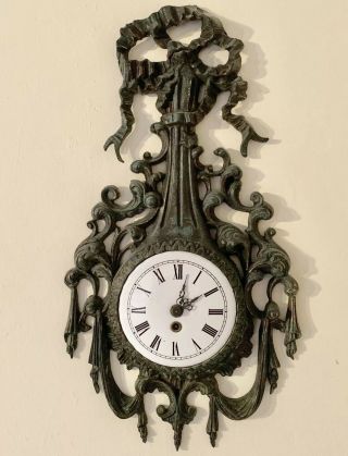 Timeworn Antique French Wall Clock - 19th Century.  For Repair/restore