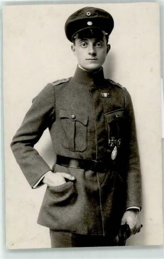 53051442 - German Wwi Photo Decorated Military Aviator 9x14cm Wk I