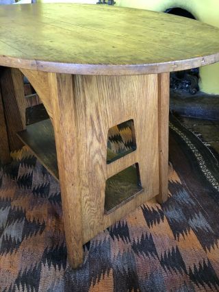 Antique Limbert Oval Library Table Arts & Crafts Mission Oak Stickley Era 7