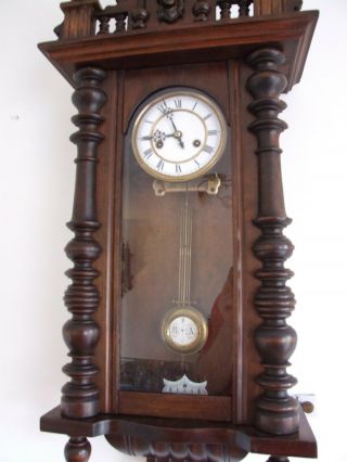 ANTIQUE GUSTAV BECKER GERMAN WALL CLOCK 5