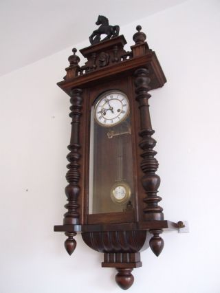 ANTIQUE GUSTAV BECKER GERMAN WALL CLOCK 7