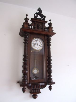 ANTIQUE GUSTAV BECKER GERMAN WALL CLOCK 9