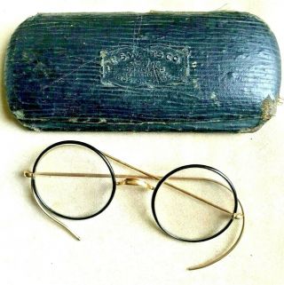 Signed Windsor G.  F.  Eyeglasses Black Removeable? Rings Rx Lens Lennon Frames