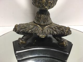 ANTIQUE 19th.  C.  FRENCH EMPIRE BRONZE CANDLESTICK W/ Black Marble/Granite c1820 ' s 10