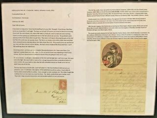 1862 Civil War Letter Mj Carpenter Galena Delaware Co Oh Fort Donelson Tn Soldie