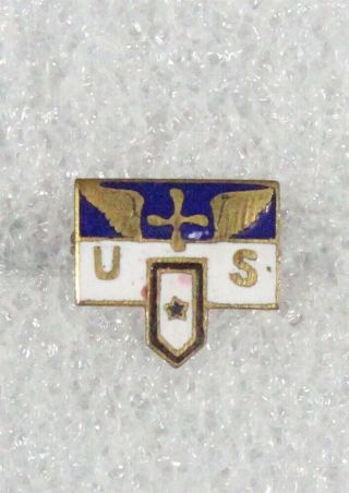 Wwi Era Home Front - Son - In - Service,  Air Service (aviator) Enameled Pin