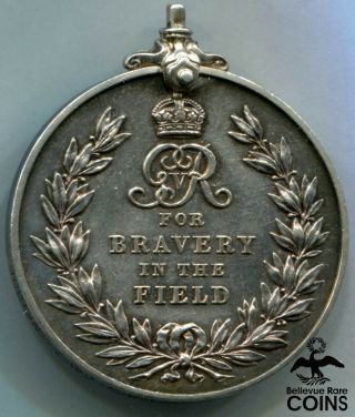 Britain Wwi Military Silver Medal For Bravery In The Field (engraved)