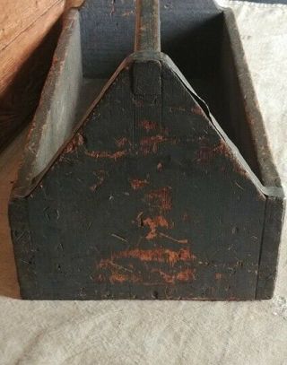 Primitive Vintage Antique Wooden Tote Tool Carrier repurpose 2