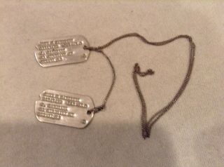 Us Wwii Early War Dog Tags With Chain