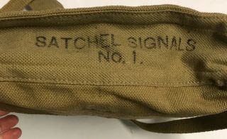 WWII 1945 Dated British Army Wireless Set Signal Satchel No.  1 4