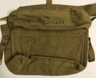 WWII 1945 Dated British Army Wireless Set Signal Satchel No.  1 9