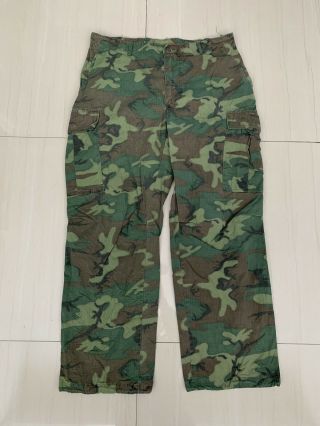 Orig Vietnam War Us Army Navy/usmc Erdl Camo Jungle Trouser Pants.  1968.  Lr,