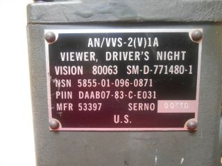 Viewer,  Driver ' s Night Vision AN/VVS - 2 (V) 1A 4