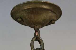 Antique Arts And Crafts Slag Glass Chandelier Circa 1910 (11756) 4