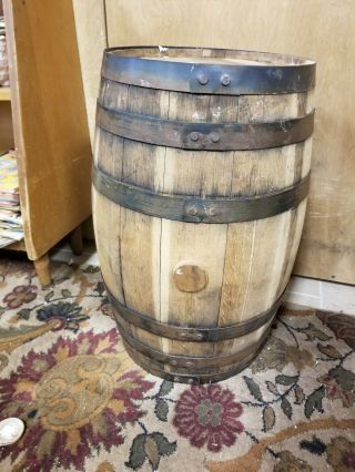 Vintage Oak/ Wood Barrel Keg Cask Whisky Whiskey Table Primitive 15 Gallon