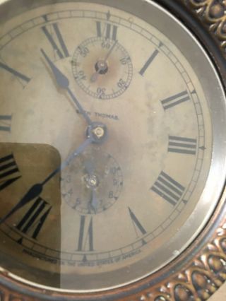Antique Seth Thomas Clock W/ Manhattan Electrical Supply Switch Mesco 5