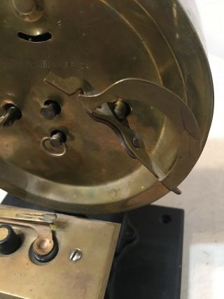 Antique Seth Thomas Clock W/ Manhattan Electrical Supply Switch Mesco 9