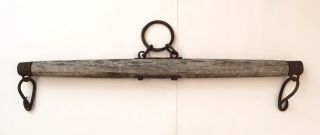 Antique Vintage Primitive Farm Ox Horse Harness Yoke Wood Forged Iron